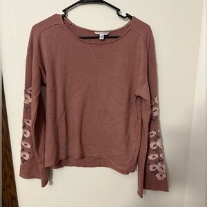 American Eagle Outfitters Dusty Rose Floral Blouse